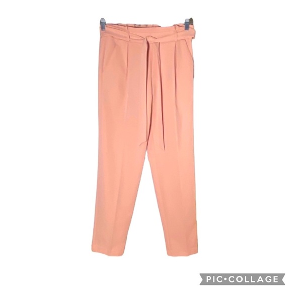 Flirtatious High Waisted Pleated Pink Pants NWT Size Medium - Picture 1 of 7